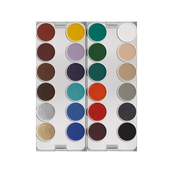 KRYOLAN PALETA AQUACOLOR 24 TONOS 1108