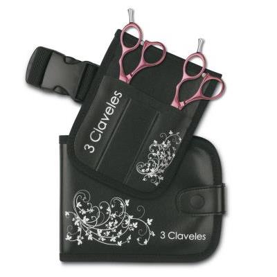 3 CLAVELES ESTUCHE 2 TIJERAS DURALUMINIO ROSAS (CORTE + ESCULPIR 5.5) HRC 56