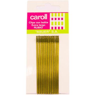 ASUER CAROLL HORQUILLA CLIP EXTRA LARGA 7CM RUBIA CARTON 12 UDS