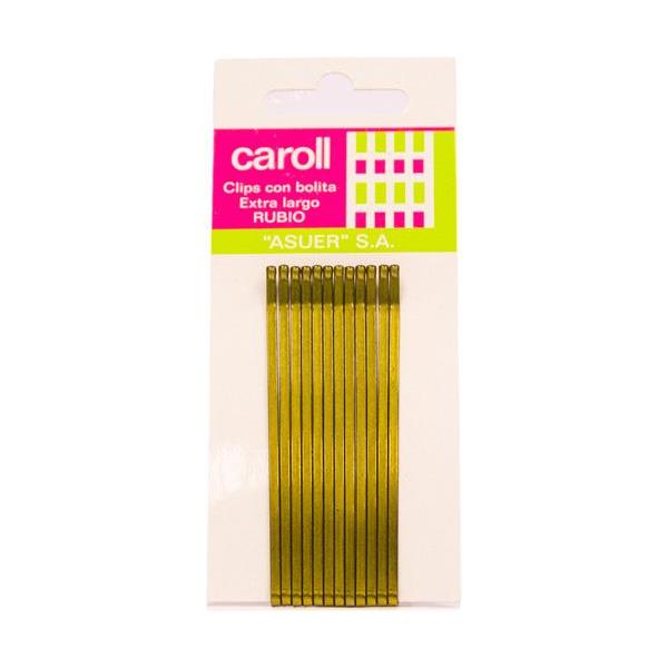 ASUER CAROLL HORQUILLA CLIP EXTRA LARGA 7 CM RUBIA CARTON 12 UDS