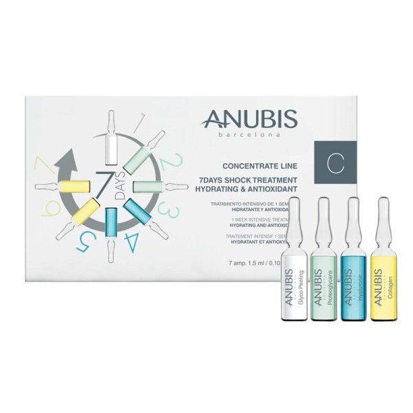 ANUBIS 7 DAYS SHOCK HYDRATING - ANTIOXIDANT 7 X 1,5 ML