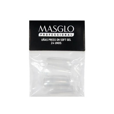 MASGLO TIPS PRESS ON SOFT GEL 24 UDS