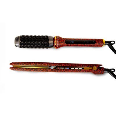 CORIOLISS SET PLANCHA RED LEOPARD C3 + HOT BRUSH