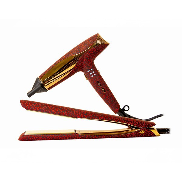 CORIOLISS SET PLANCHA RED LEOPARD C5 + SECADOR WIND